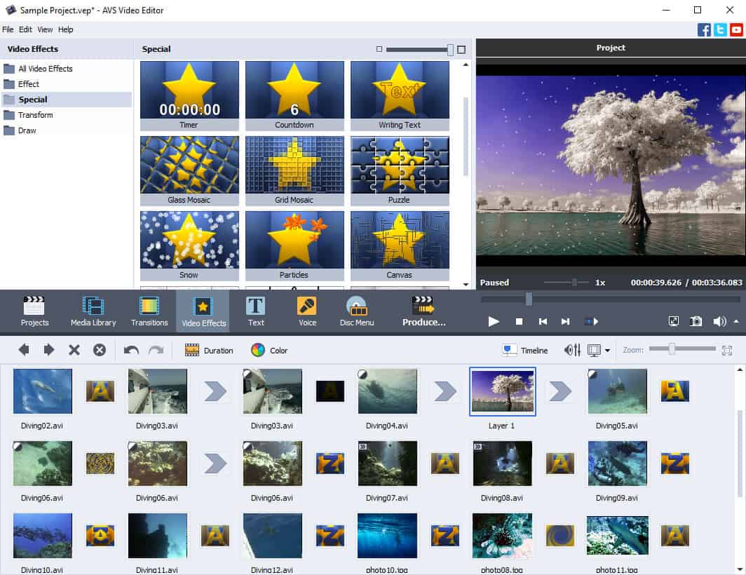 AVS Video Editor - easy video editing software for Windows.