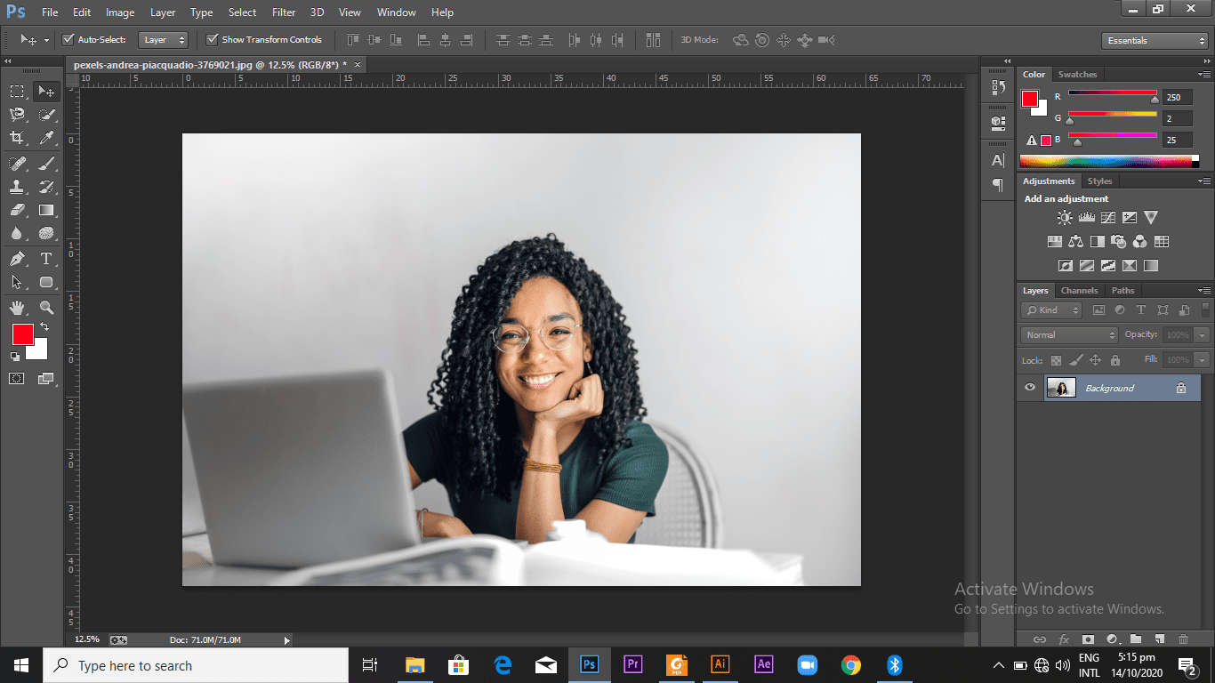 An image in photoshop