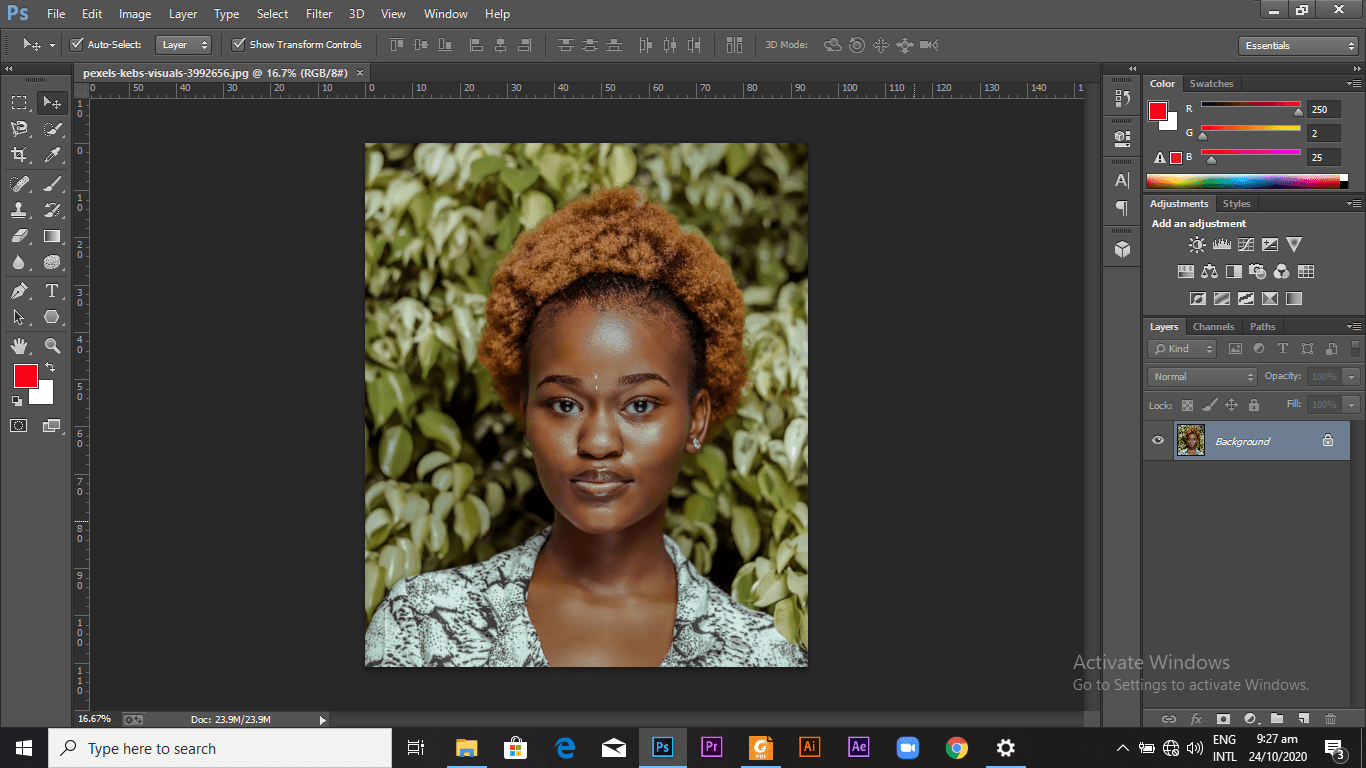 an image in photoshop